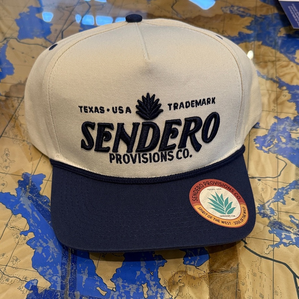 Sendero Provisions Co. Cream and Blue Hat